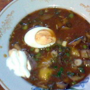 Рецепт Окрошки грибной с хреном