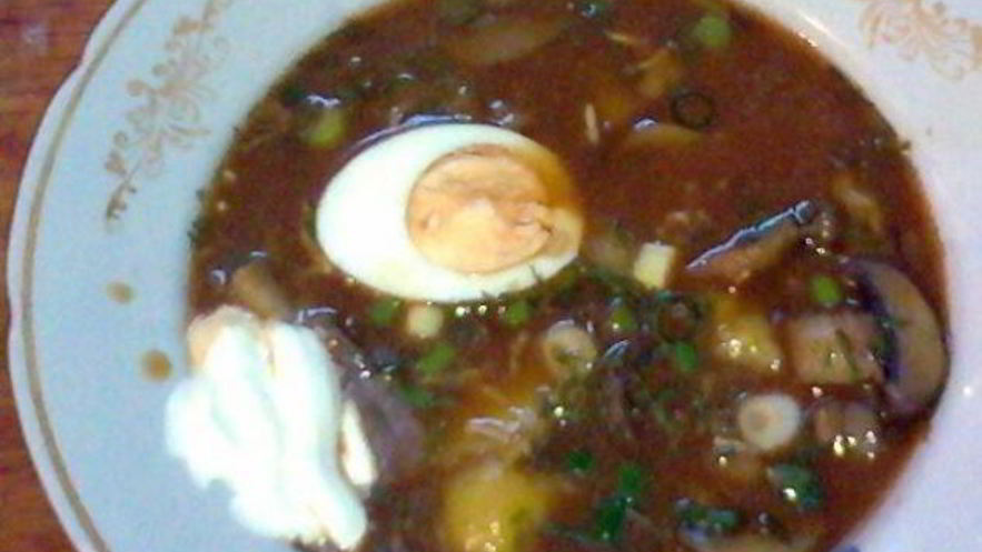 Рецепт окрошки грибной с хреном