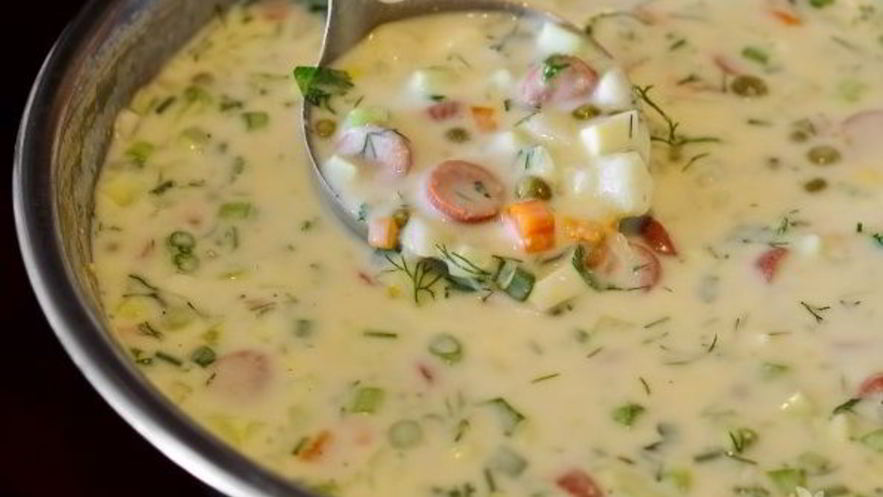 Рецепт окрошки классической на кефире