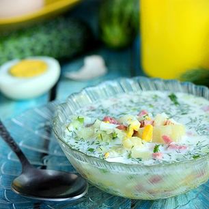 Рецепт Окрошки классической с колбасой на воде