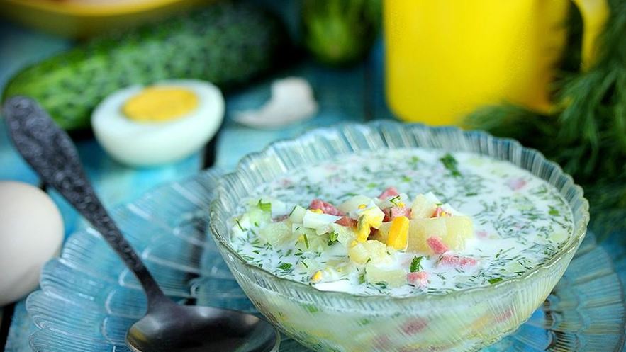 Рецепт окрошки классической с колбасой на воде