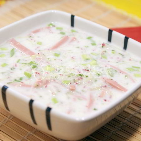 Рецепт Окрошки на кефире и минералке