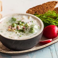 Рецепт Окрошки на кефире