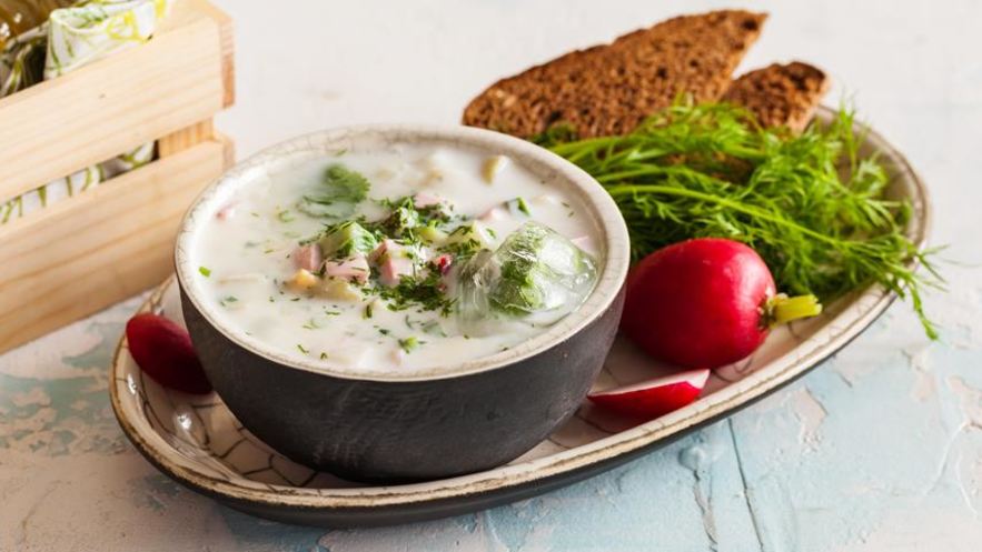 Рецепт окрошки на кефире