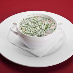 Рецепт Окрошки на курином бульоне под майонезом