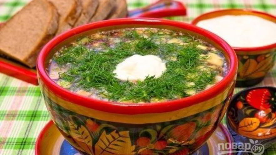 Рецепт окрошки на квасе с колбасой