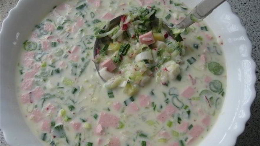 Рецепт окрошки на лимонной кислоте