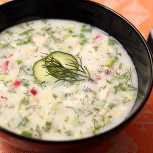 Рецепт Окрошки на тане