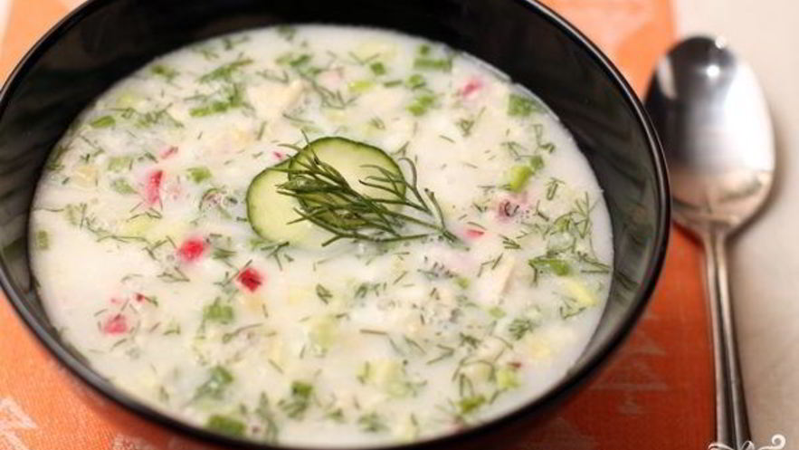 Рецепт окрошки на тане