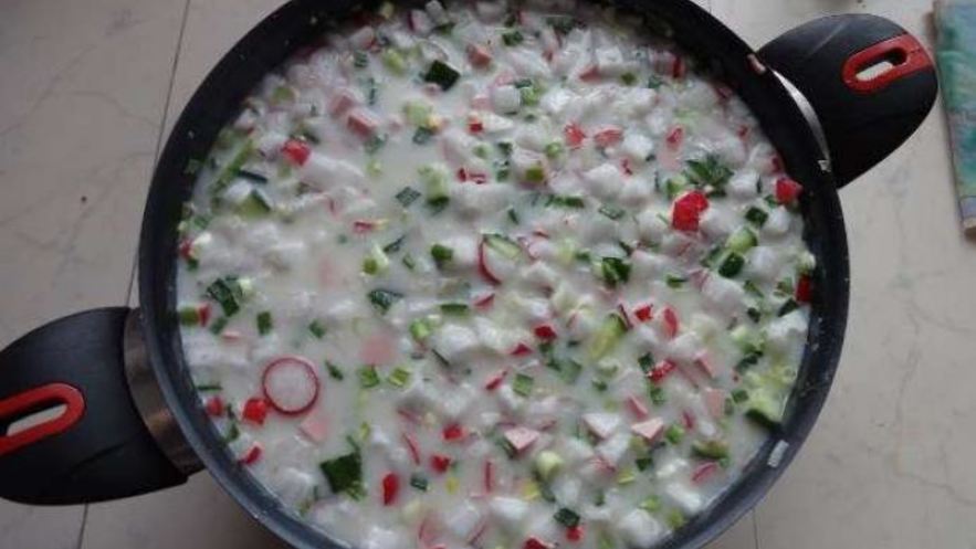Рецепт окрошки на уксусе
