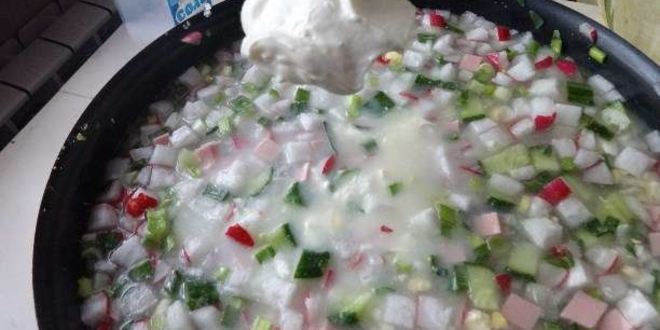 Рецепт окрошки на уксусе