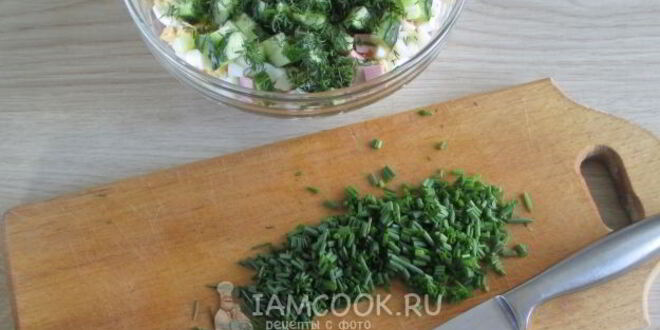 Рецепт окрошки на воде с майонезом и уксусом