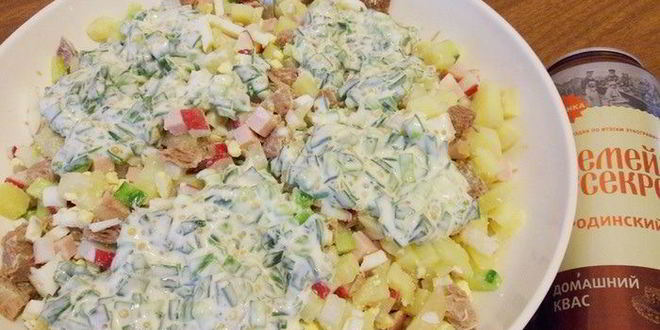 Рецепт окрошки острой
