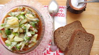 Рецепт Окрошки постной