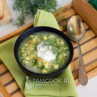 Рецепт Окрошки с адыгейским сыром и морковью