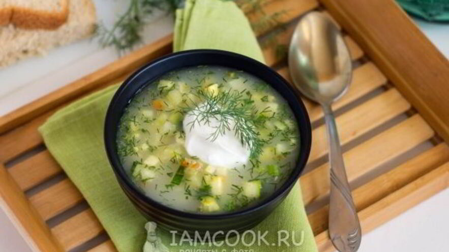 Рецепт окрошки с адыгейским сыром и морковью