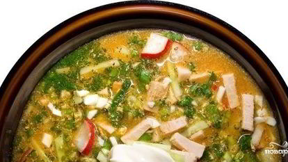 Рецепт Окрошки с горчицей