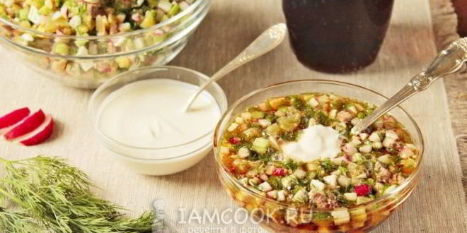 Рецепт окрошки с говядиной