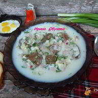 Рецепт Окрошки с грибами