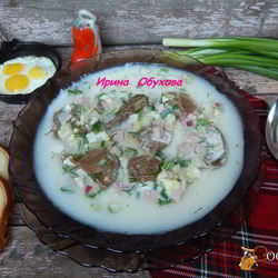 Рецепт Окрошки с грибами