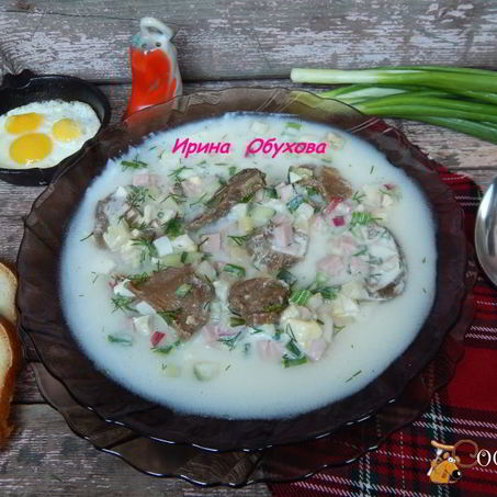 Рецепт Окрошки с грибами