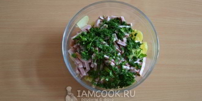 Рецепт окрошки с колбасой на квасе