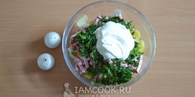 Рецепт окрошки с колбасой на квасе