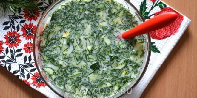 Рецепт окрошки с колбасой на квасе