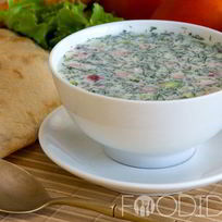 Окрошка с колбасой