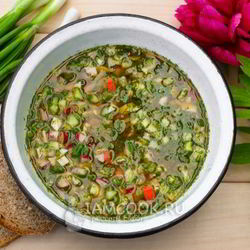 Рецепт Окрошки с крабовыми палочками