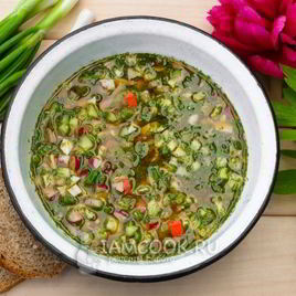 Рецепт Окрошки с крабовыми палочками