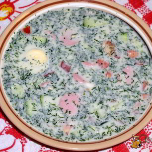 Рецепт Окрошки с курицей на простокваше