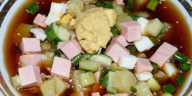 Рецепт окрошки с квасом