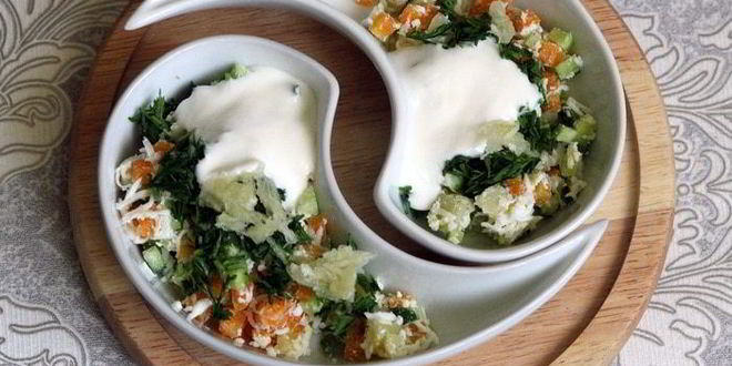 Рецепт окрошки с морковной ботвой и белым квасом