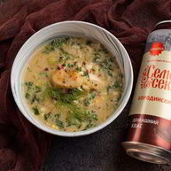 Рецепт Окрошки с морскими гребешками