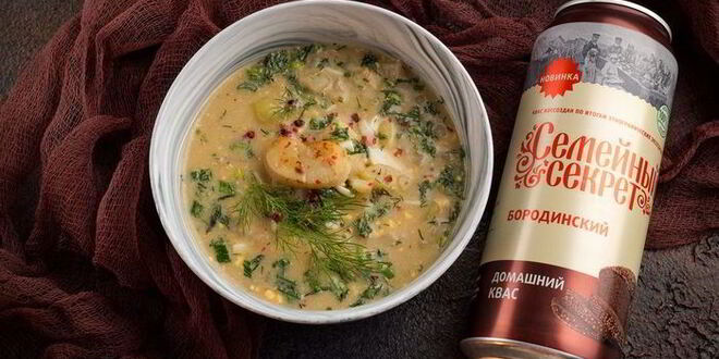 Рецепт окрошки с морскими гребешками