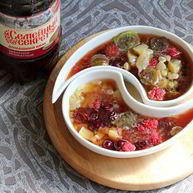 Рецепт Окрошки с ревенем и сибирскими ягодами