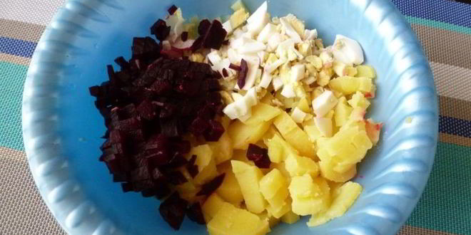 Рецепт окрошки со свеклой и мацони