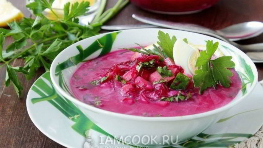 Рецепт окрошки со свеклой