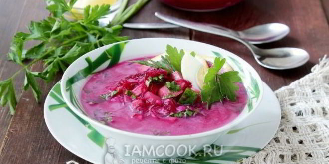 Рецепт окрошки со свеклой