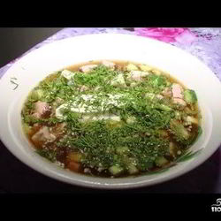 Рецепт Постной окрошки с грибами