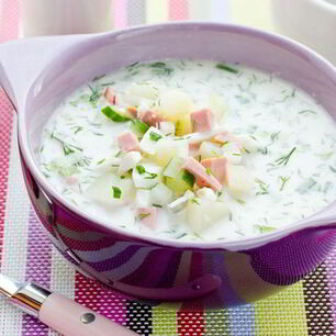 Рецепт Сметанной окрошки