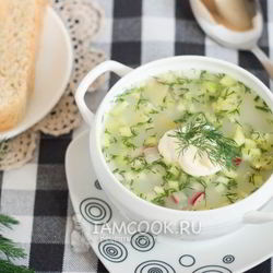 Рецепт Вегетарианской окрошки на сыворотке