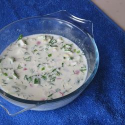 Рецепт Вкусной окрошки на сметане и воде