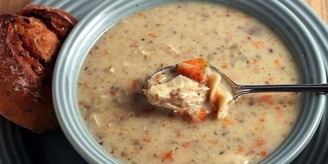 Рецепт куриного сливочного супа с овощами