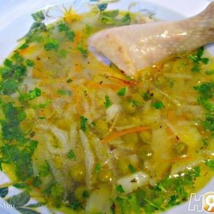 Рецепт Куриного супа с зеленым горошком и овощами