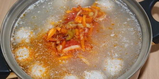 Рецепт наваристого супа с фрикадельками и овощами