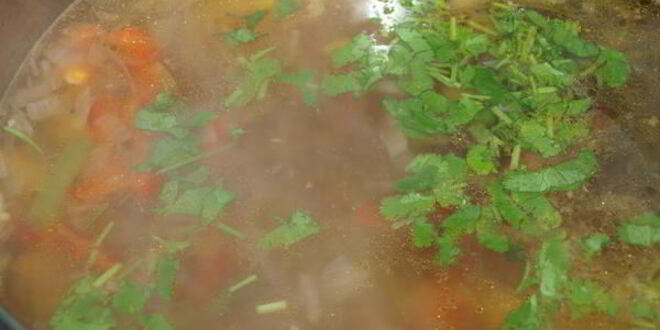 Рецепт овощного супа из баранины с эстрагоном