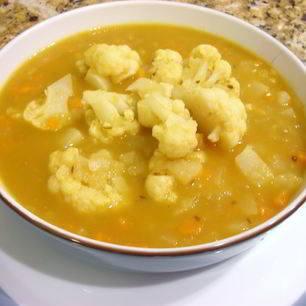 Рецепт Овощного супа из цветной капусты