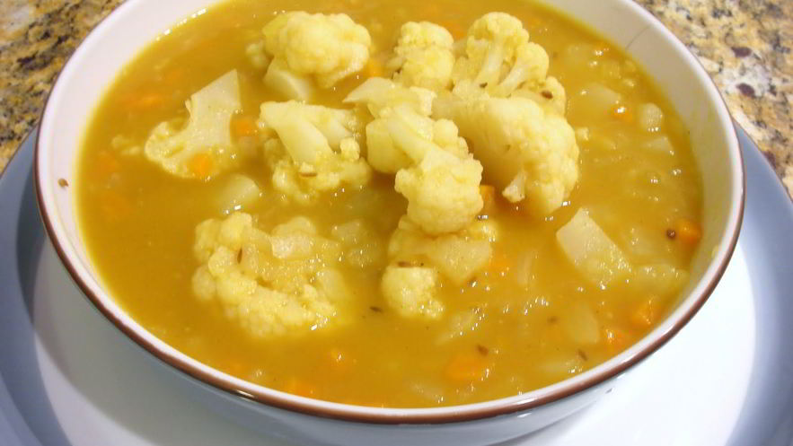 Рецепт овощного супа из цветной капусты